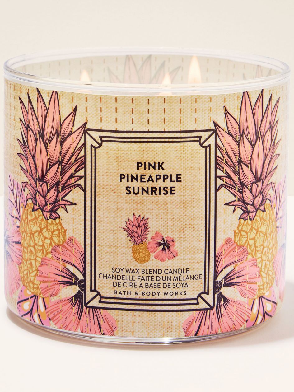 شمعة معطرة باث اند بودي وركس Pink Pineapple Sunrise 3-Wick