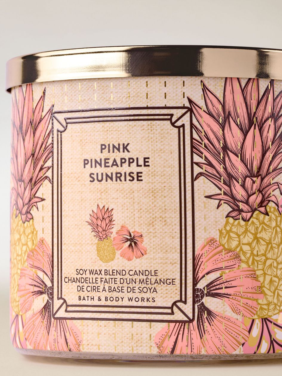 شمعة معطرة باث اند بودي وركس Pink Pineapple Sunrise 3-Wick