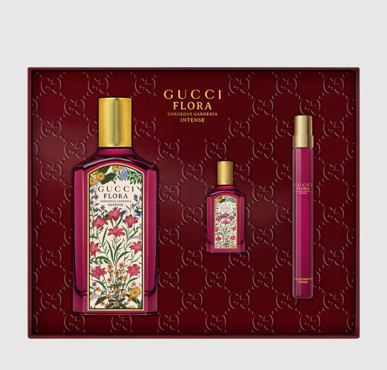 Gucci Flora Gorgeous Gardenia Intense EDP 100ml / 10ml / 5ml Perfume Set