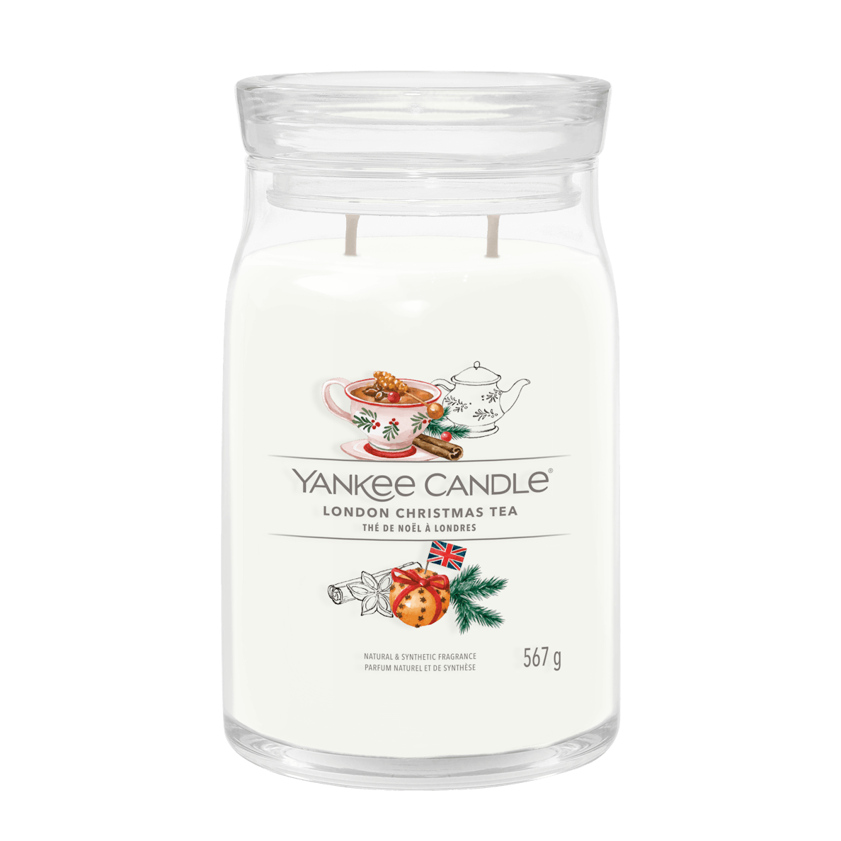 شمعة معطرة يانكي كاندل London Christmas Tea Signature Large