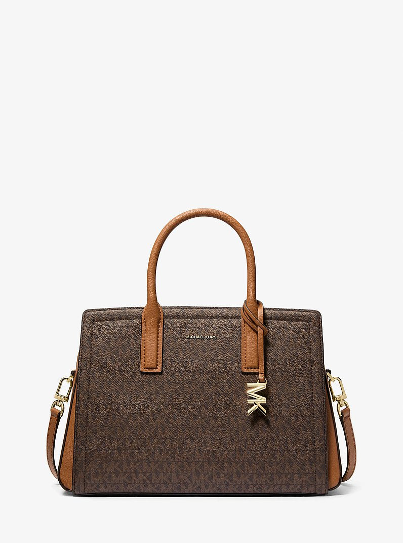 Michael Kors Laila Satchel Brn Acorn Bag