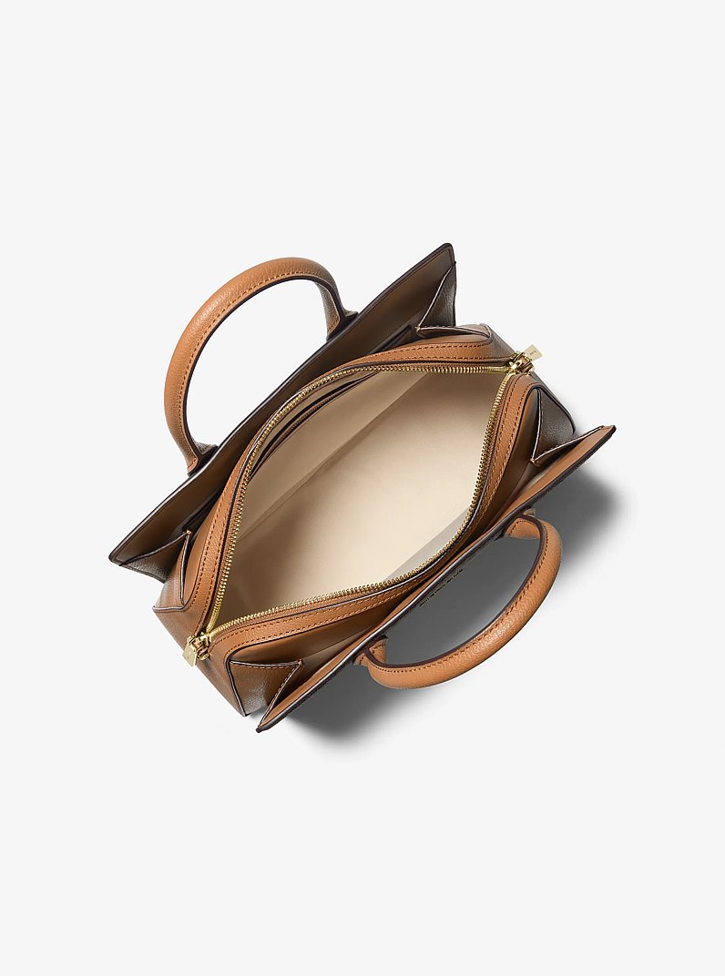 Michael Kors Laila Satchel Brn Acorn Bag