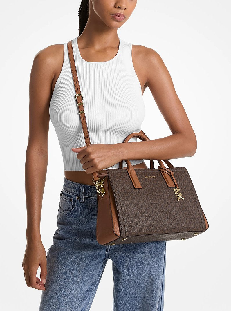 Michael Kors Laila Satchel Brn Acorn Bag