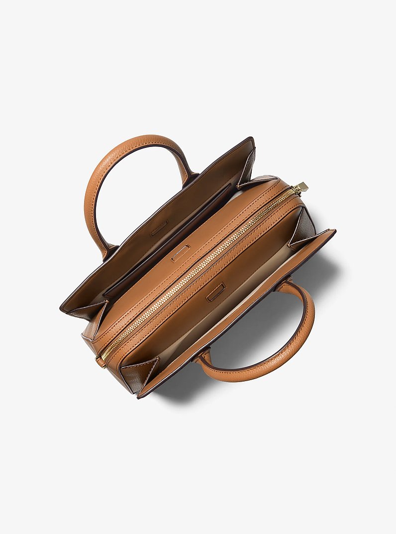 Michael Kors Laila Satchel Brn Acorn Bag