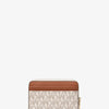 محفظة مايكل كورس Jet Set Small Signature Logo Zip-Around Card Case