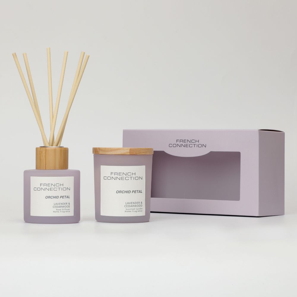 French Connection Lavender and Cedarwood Candle And Diffuser Set Gift Set