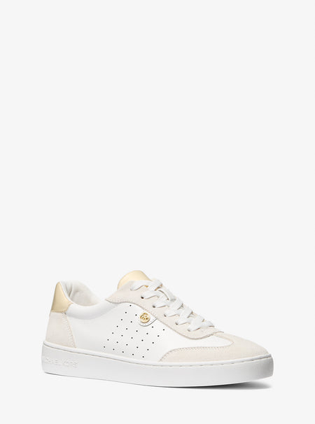 حذاء سنيكر مايكل كورس Scotty Leather Sneaker In Pl Gld Multi