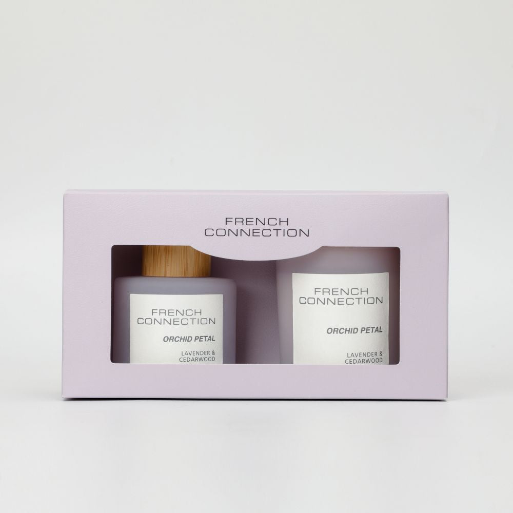 French Connection Lavender and Cedarwood Candle And Diffuser Set Gift Set