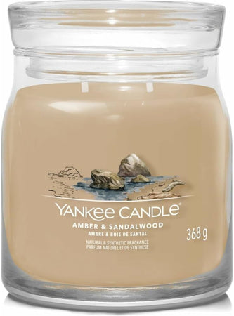Yankee Candle Amber and Sandalwood Signature Medium Scented Candle