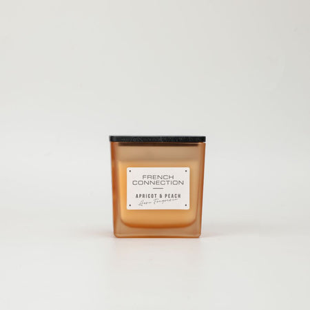 French Connection Apricot and Peach Square Jar Scented Candle