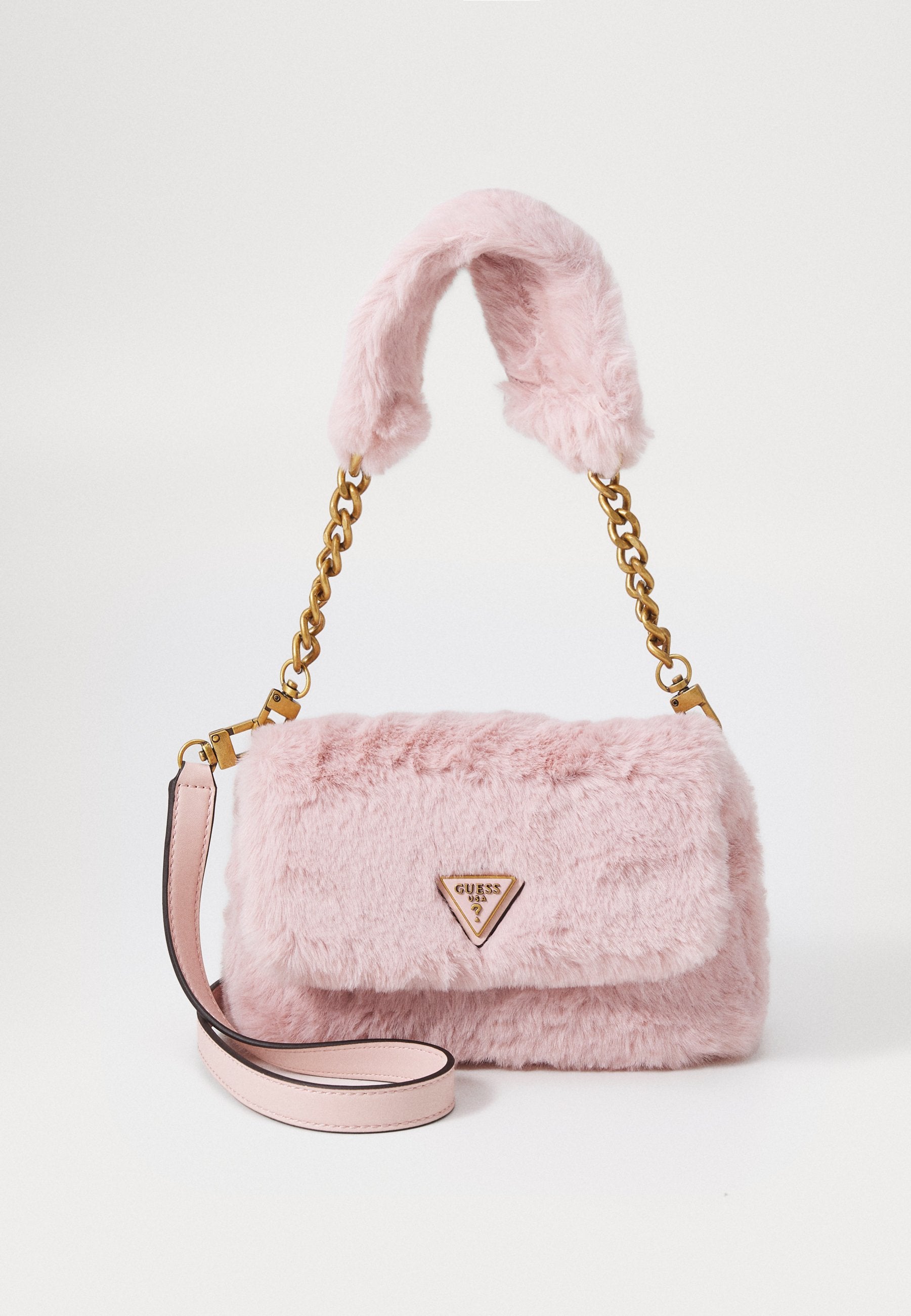 Guess Samia Faux-Fur Shoulder Bag