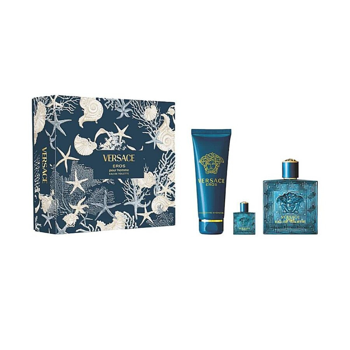 Perfume and Shower Gel set فيرساتشي Eros EDT ‏100+ 150ml + 5ml مل