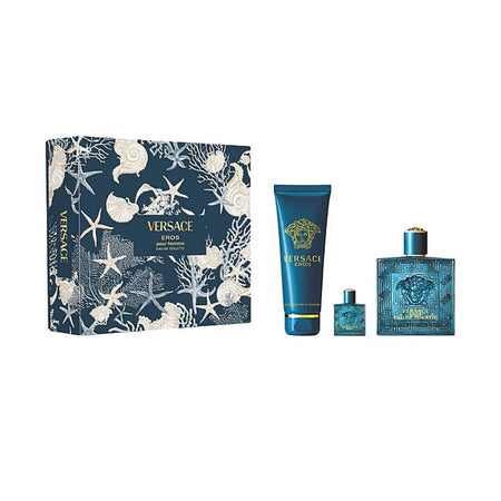 Perfume and Shower Gel set فيرساتشي Eros EDT ‏100+ 150ml + 5ml مل