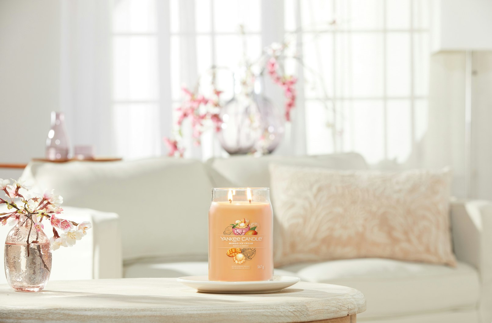 شمعة معطرة يانكي كاندل Mango Ice Cream Signature Large