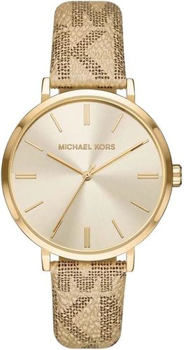 Michael Kors Addyson Gold Dial Gold Leather Watch