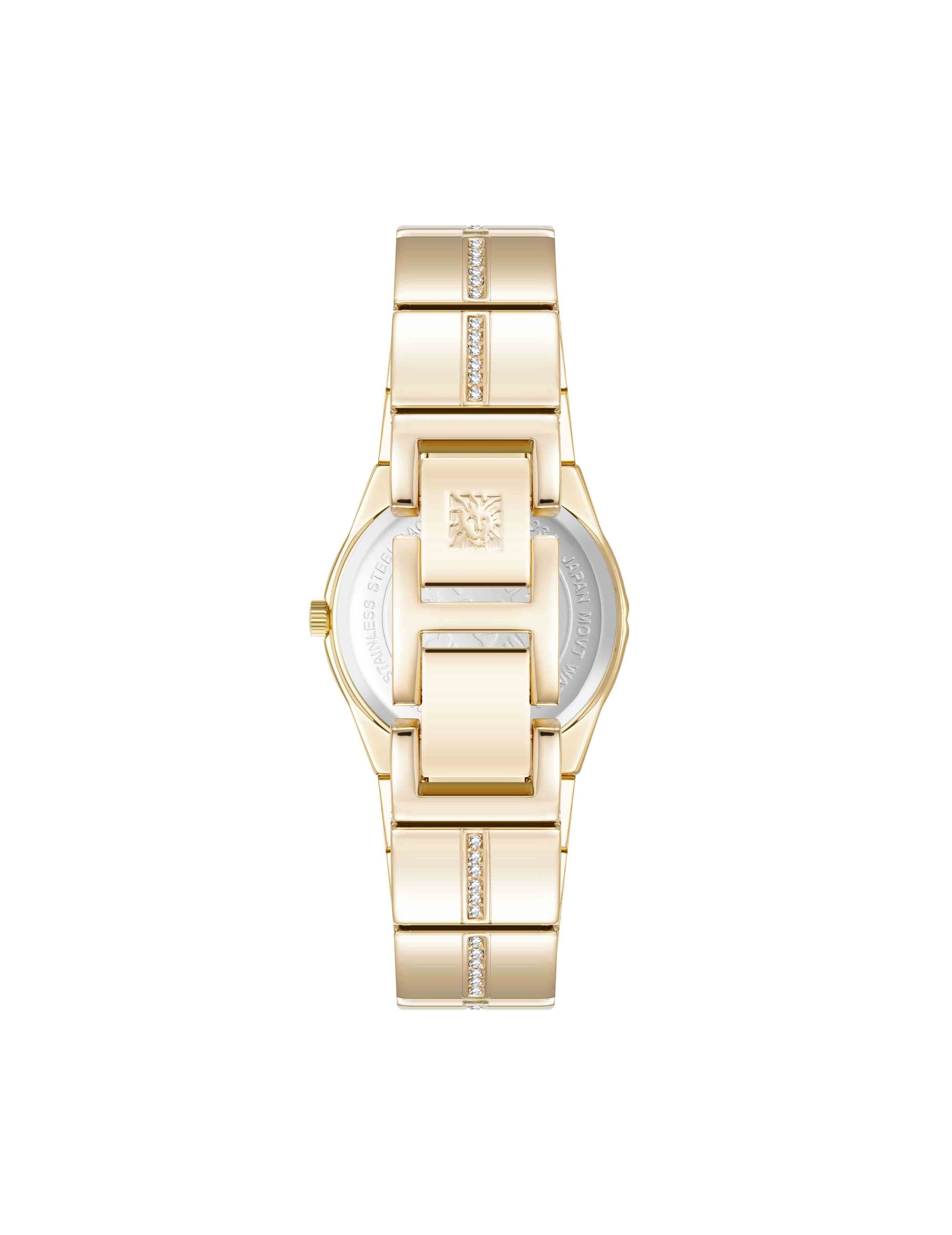 Anne Klein Faceted Crystal Bezel Watch