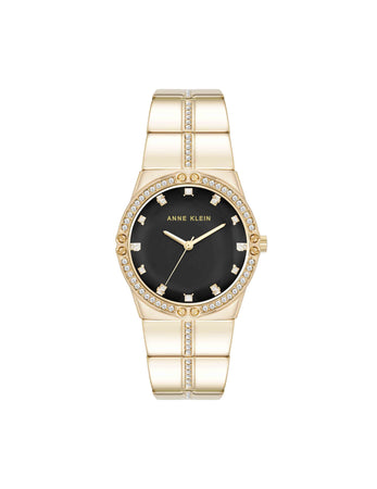 ساعة آن كلاين Faceted Crystal Bezel