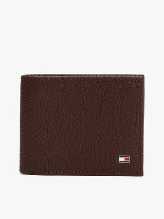 Tommy Hilfiger Enamel Flag Leather Bifold Wallet