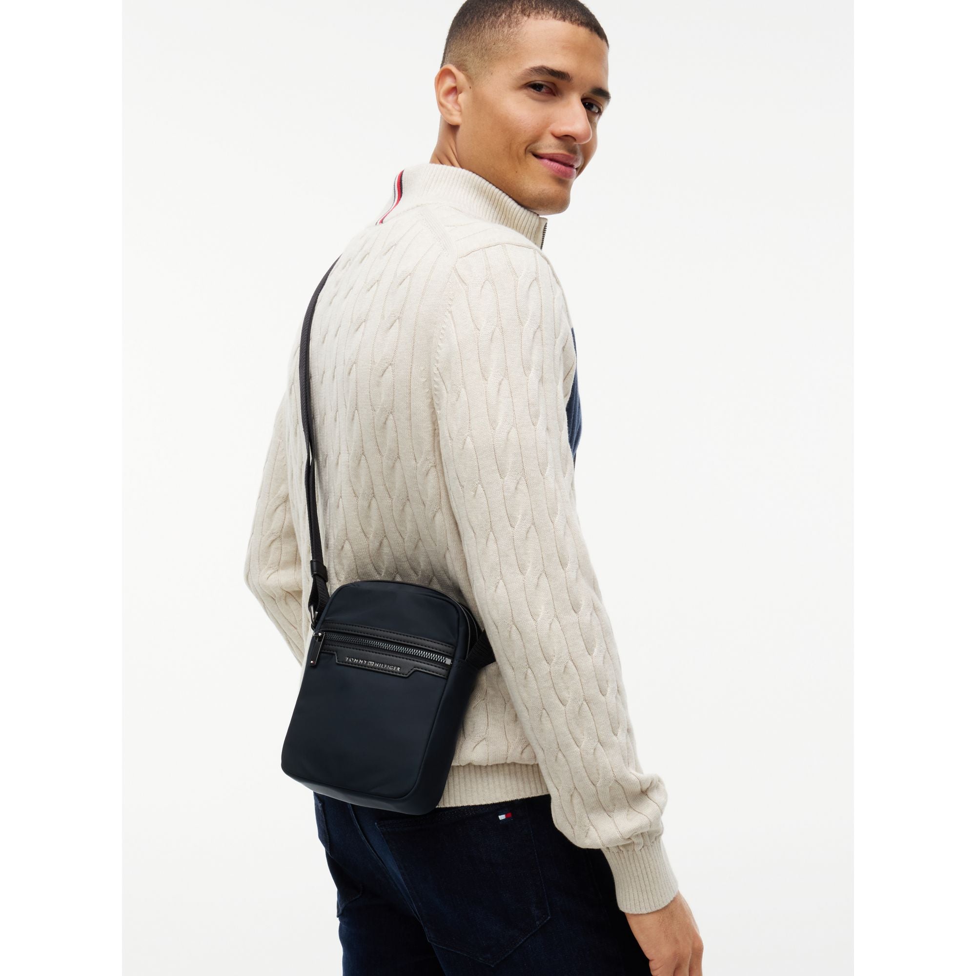 Tommy Hilfiger Nylon Mini Reporter Bag