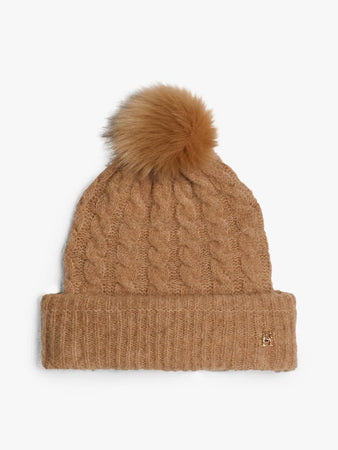 Tommy Hilfiger Cable Knit Beanie With Alpaca Hat