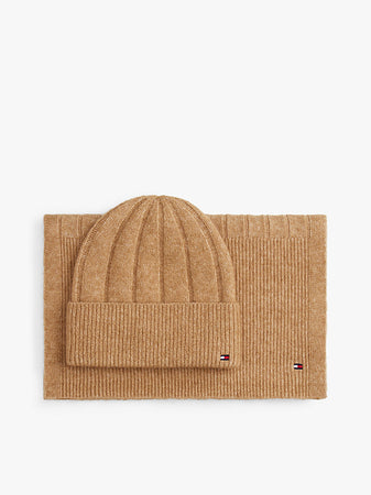 Tommy Hilfiger Fluffy Beanie and Scarf Set
