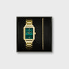 Cluse Gift Box Fluette Steel Green Watch and Bracelet Set