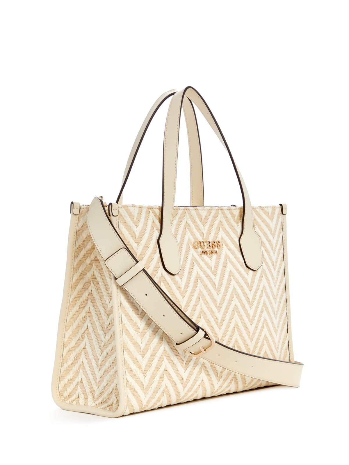 Guess Silvana Chevron Tote Bag