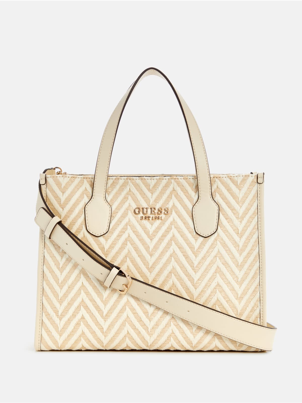 Guess Silvana Chevron Tote Bag