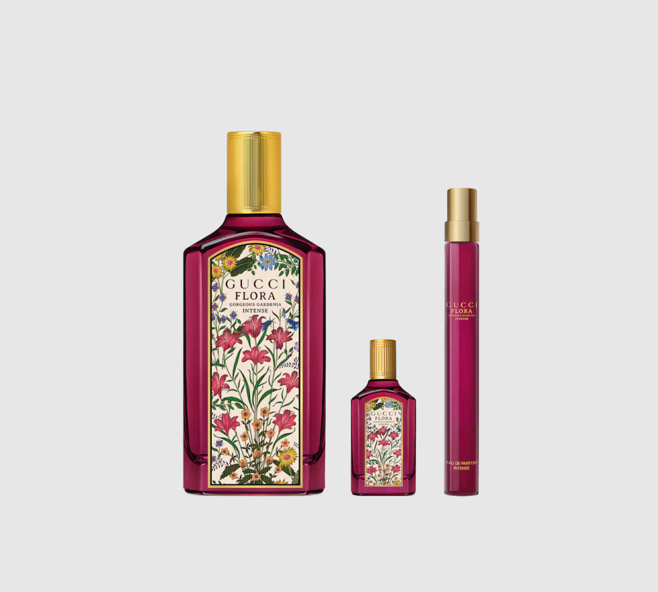 Gucci Flora Gorgeous Gardenia Intense EDP 100ml / 10ml / 5ml Perfume Set