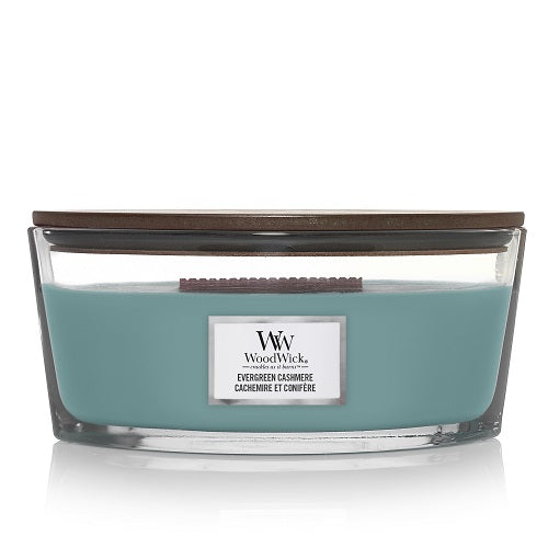 Woodwick Evergreen Cashmere Ellipse Jar Scented Candle