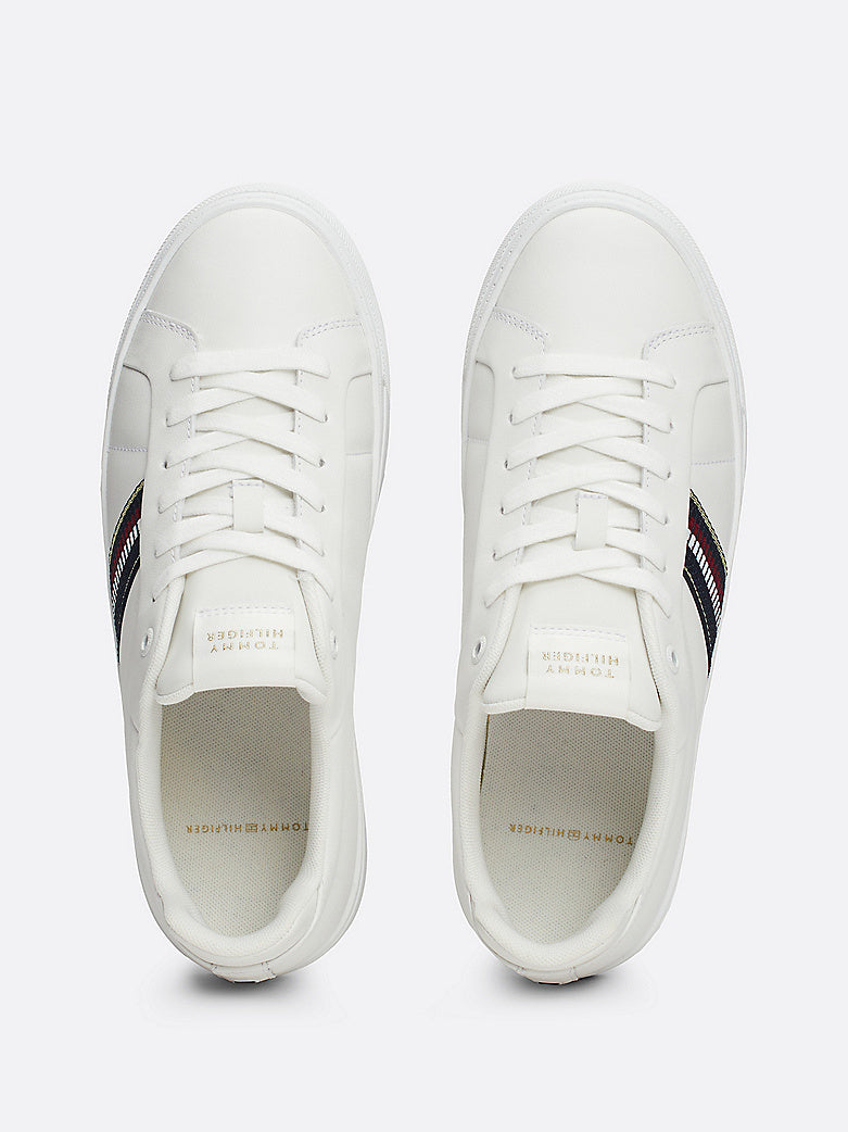 Tommy Hilfiger Leather Signature Tape Court Trainers Sneaker