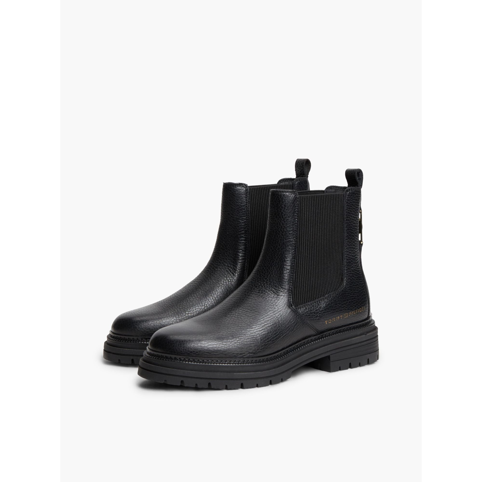 حذاء تومي هيلفيجر Emboss Grain Leather Chelsea