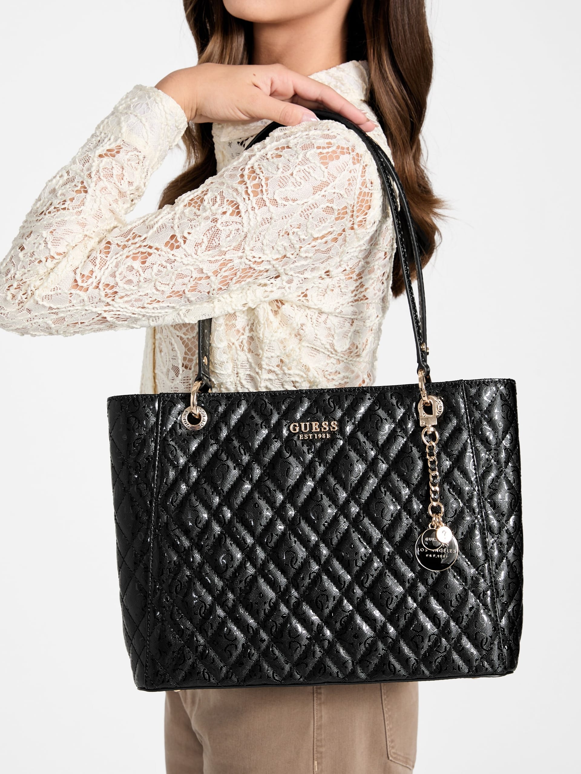 Guess Isemay Quilted Shopper Bag