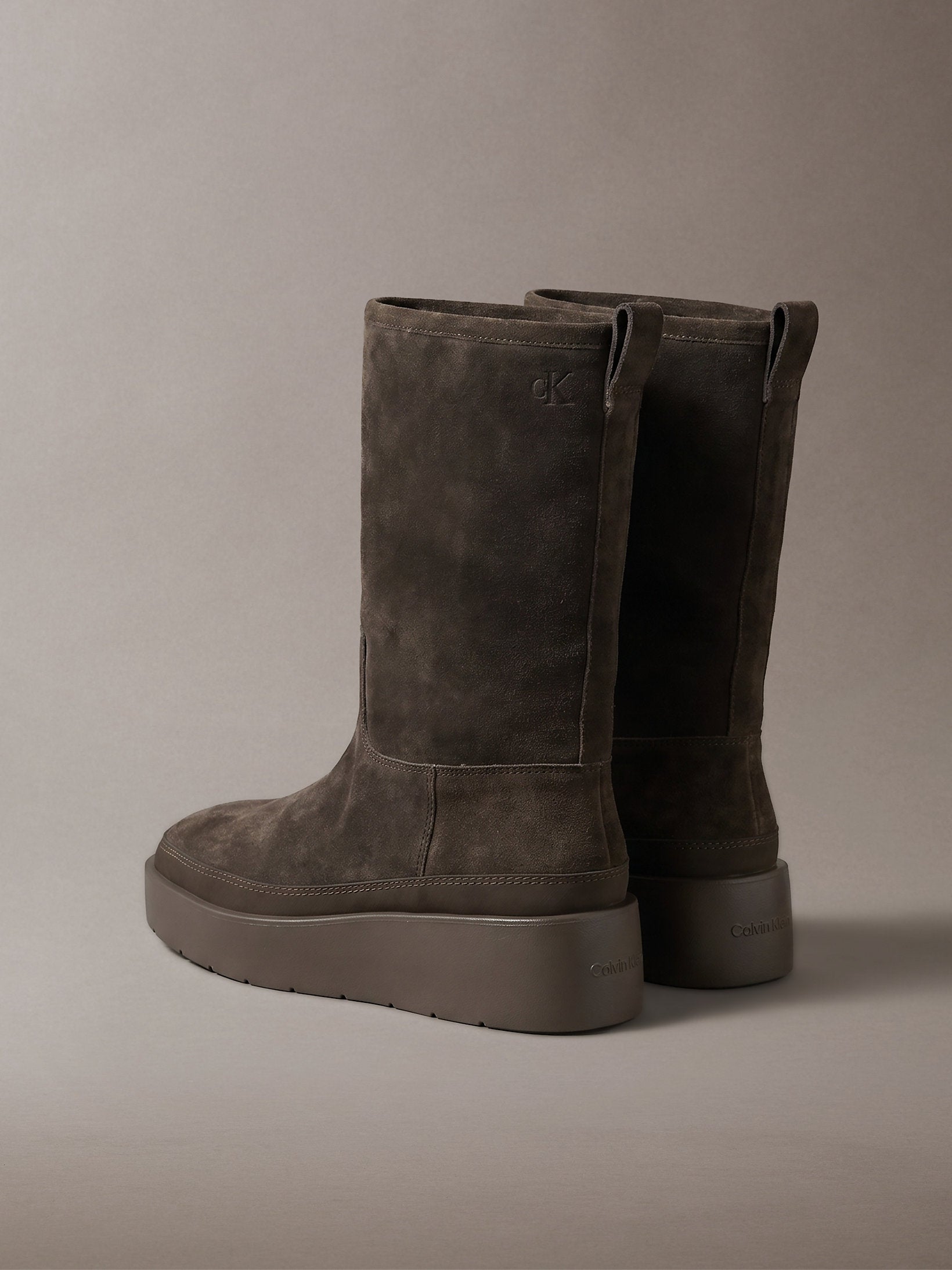 حذاء كالفين كلاين Flatform Mid Boot Suede Wl