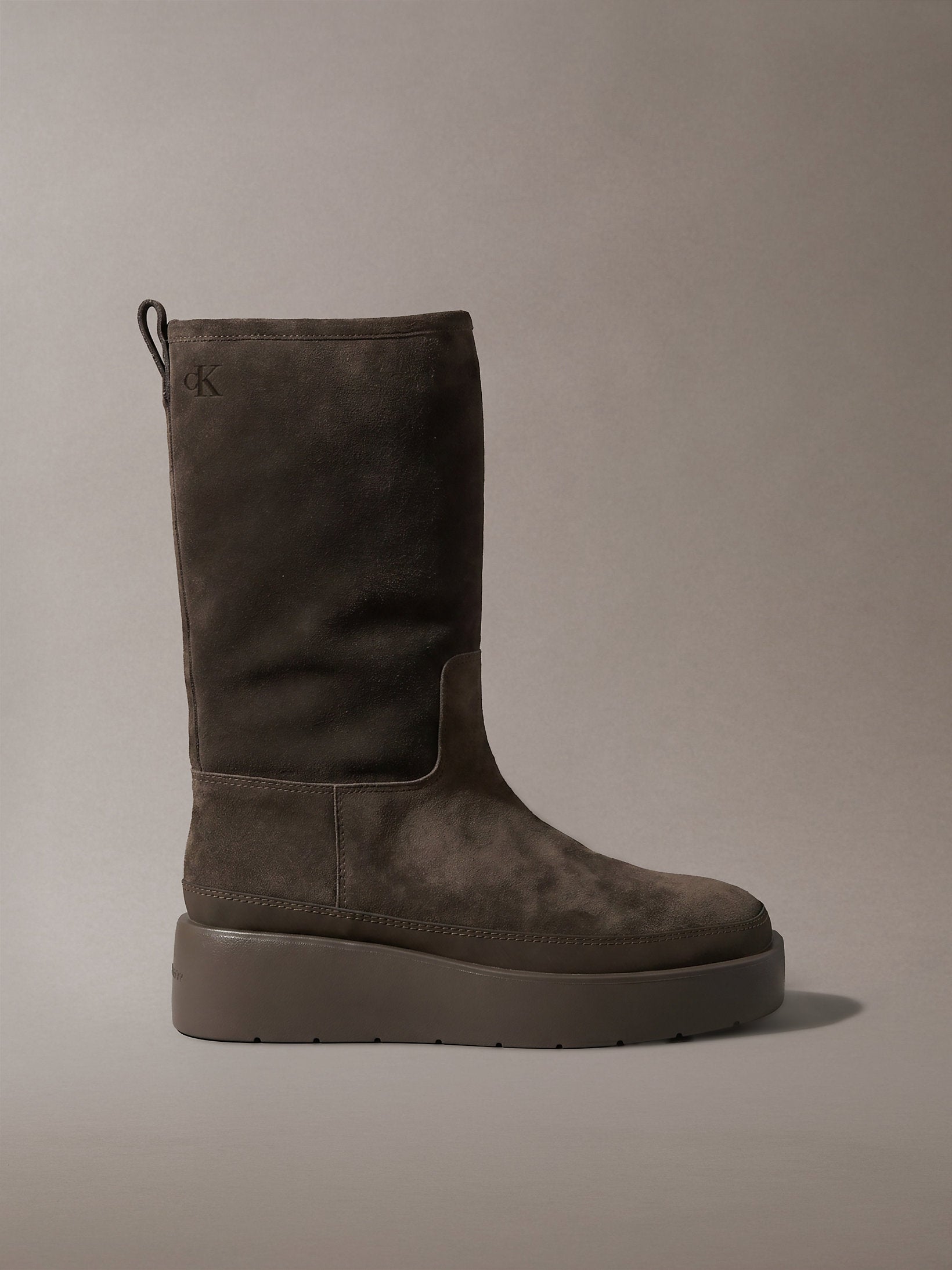 حذاء كالفين كلاين Flatform Mid Boot Suede Wl
