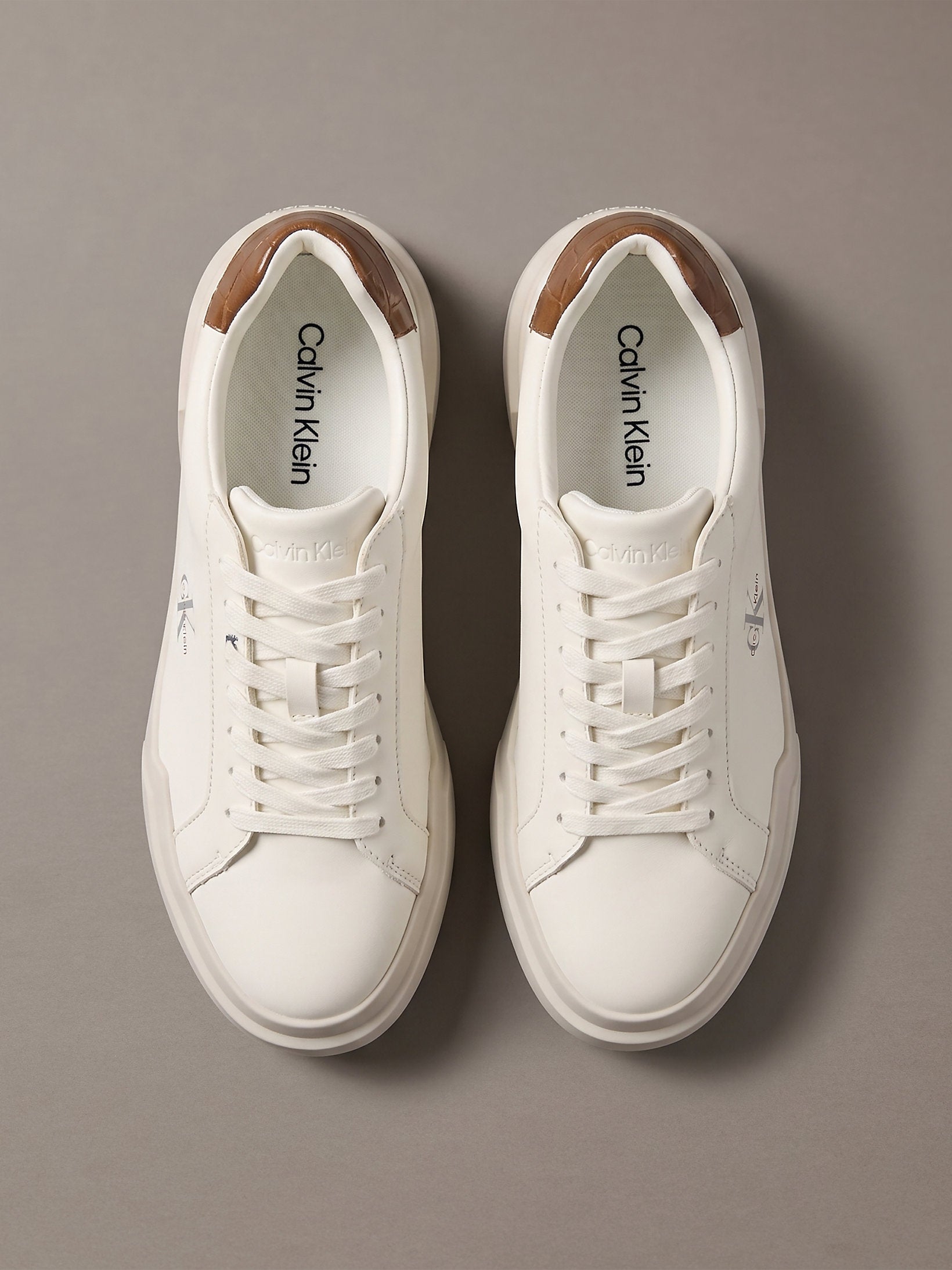Calvin Klein Chunky Cups Laceup Lth Bt Croc Sneaker
