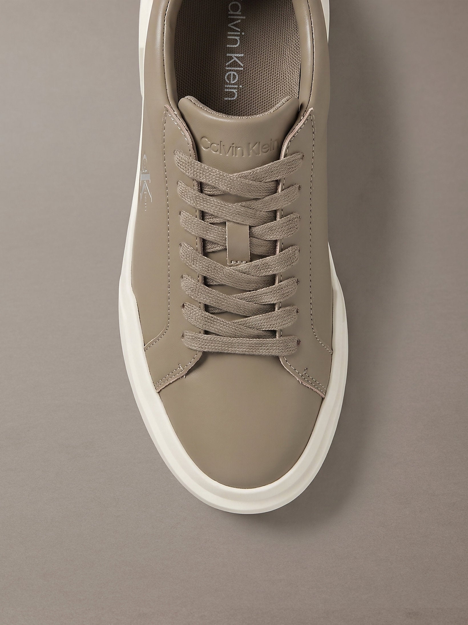 Calvin Klein Chunky Cups Laceup Lth Bt Croc Sneaker