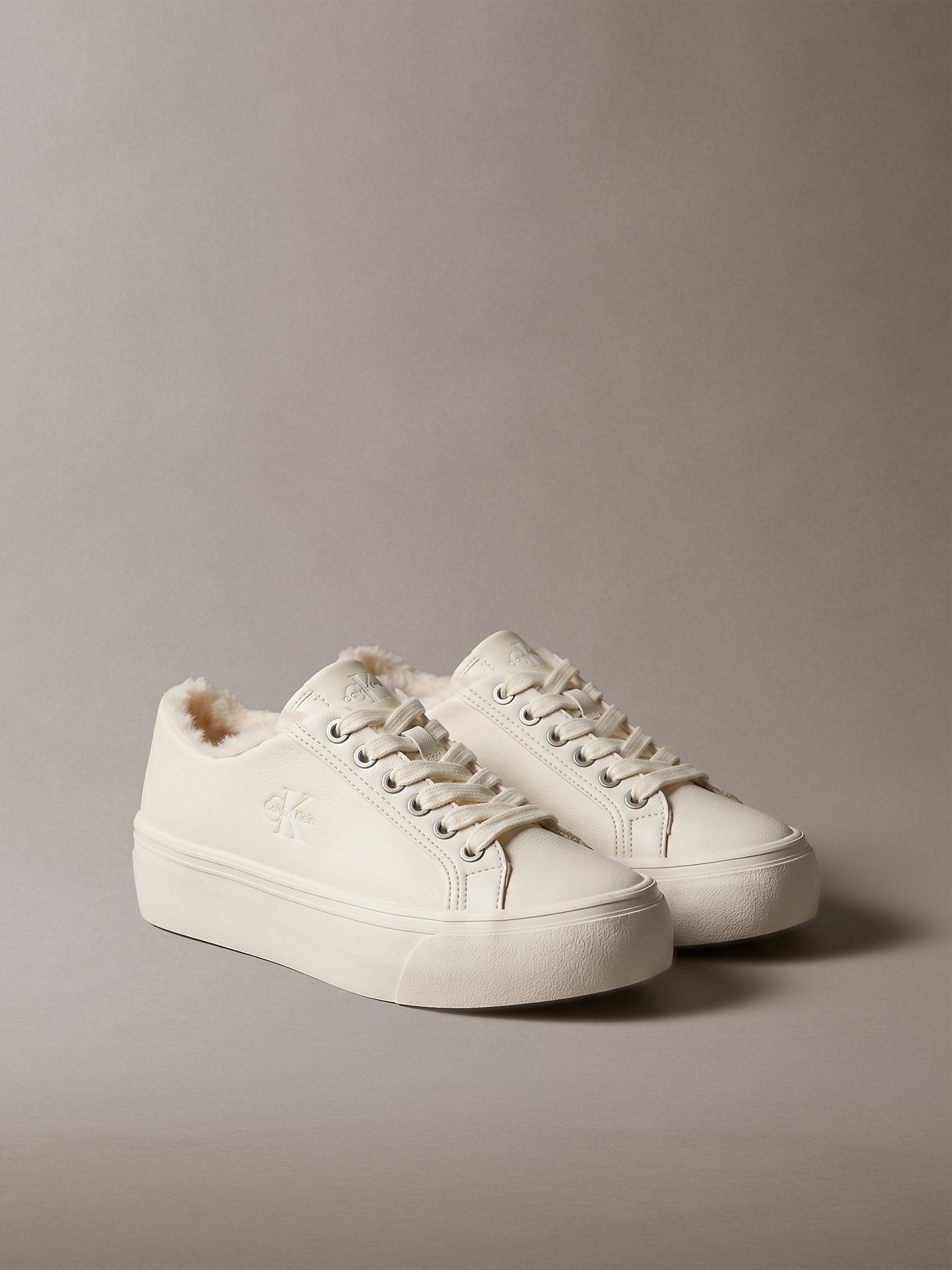 Calvin Klein Vulc Flatf Laceup Lth Fur Sneaker