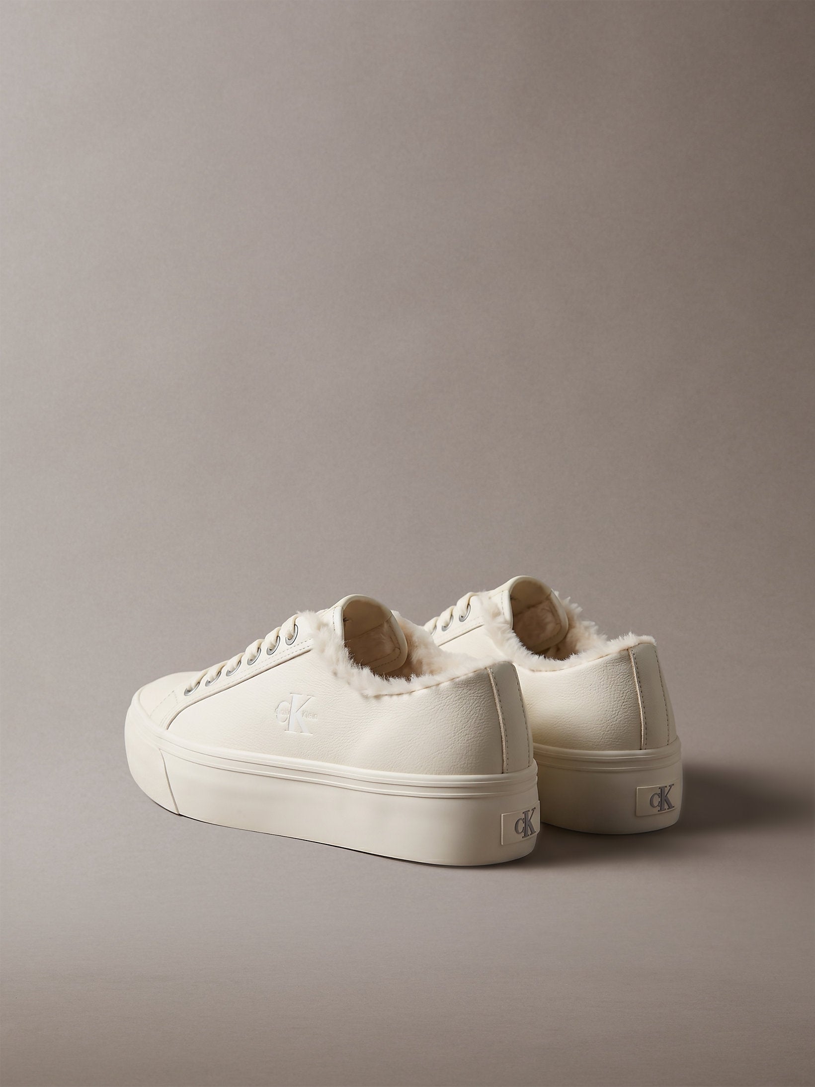 Calvin Klein Vulc Flatf Laceup Lth Fur Sneaker