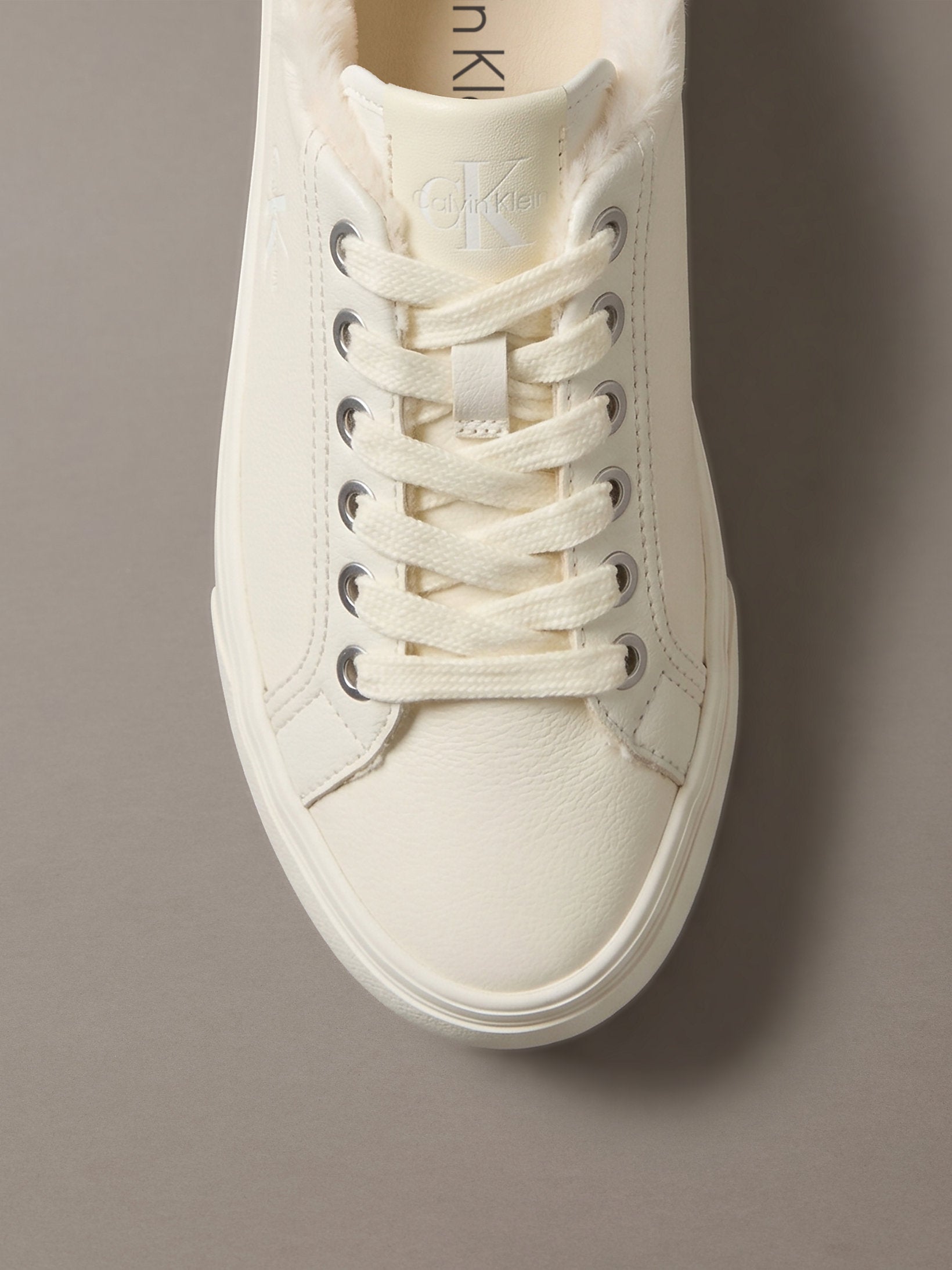 Calvin Klein Vulc Flatf Laceup Lth Fur Sneaker