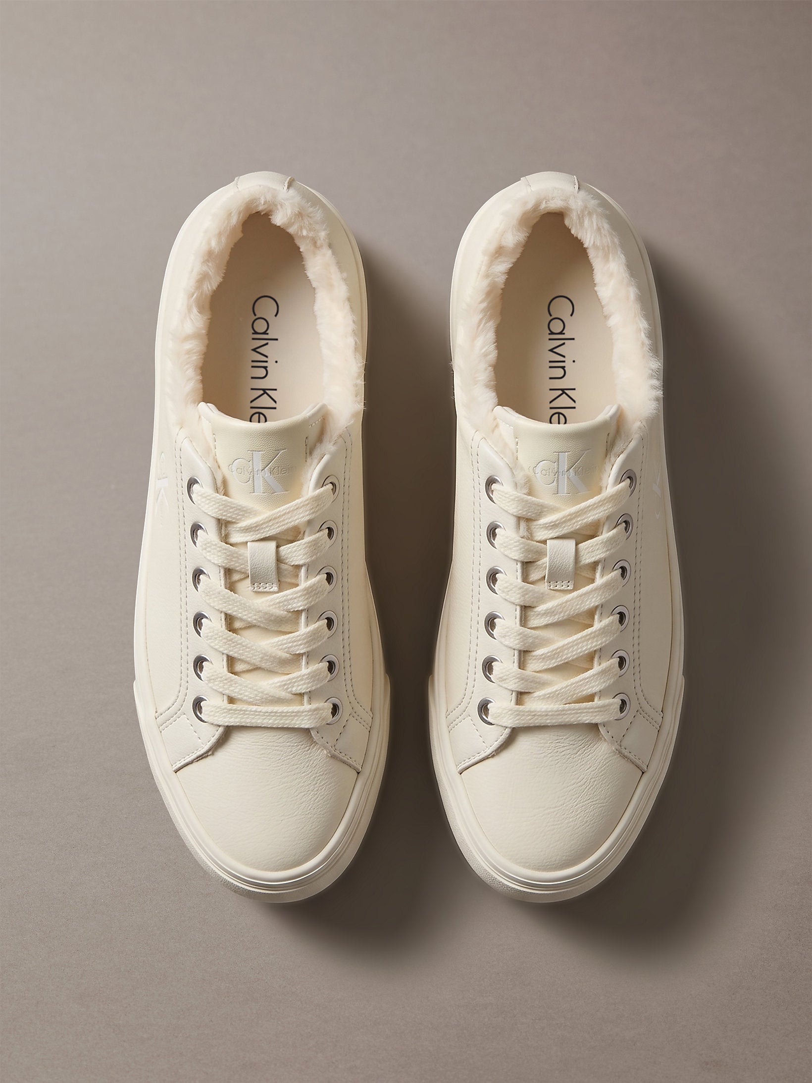 Calvin Klein Vulc Flatf Laceup Lth Fur Sneaker