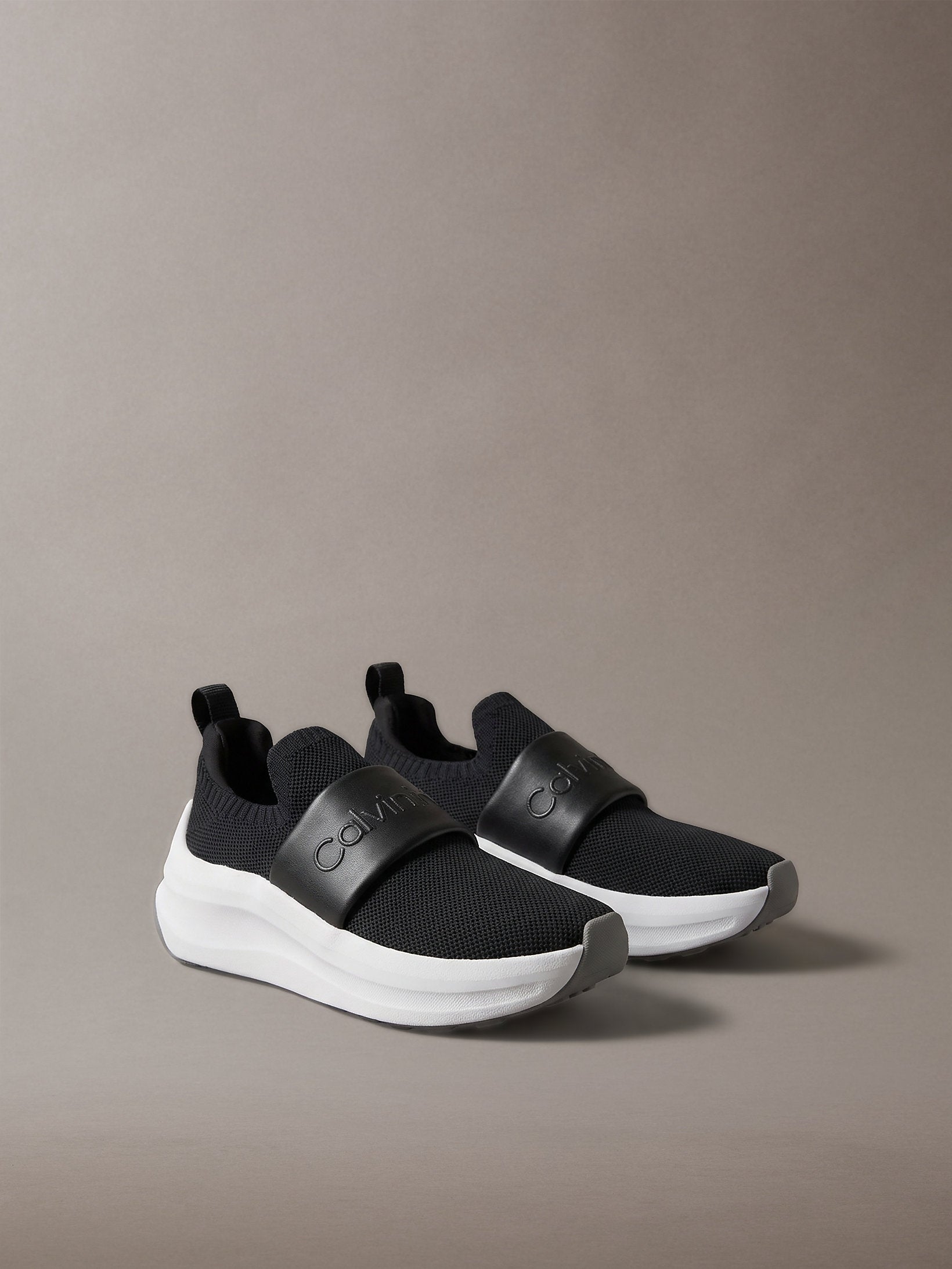 Calvin Klein Chunky Run Slipon Knit Logo Tape Shoe