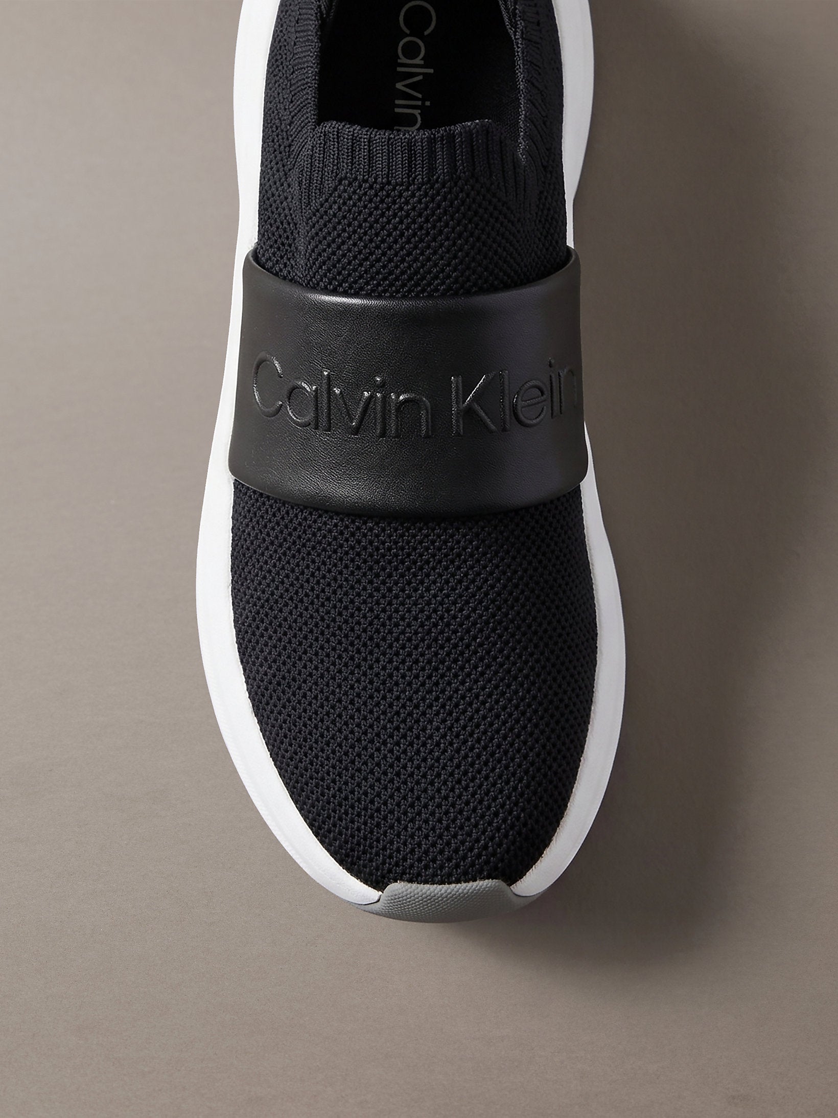 Calvin Klein Chunky Run Slipon Knit Logo Tape Shoe