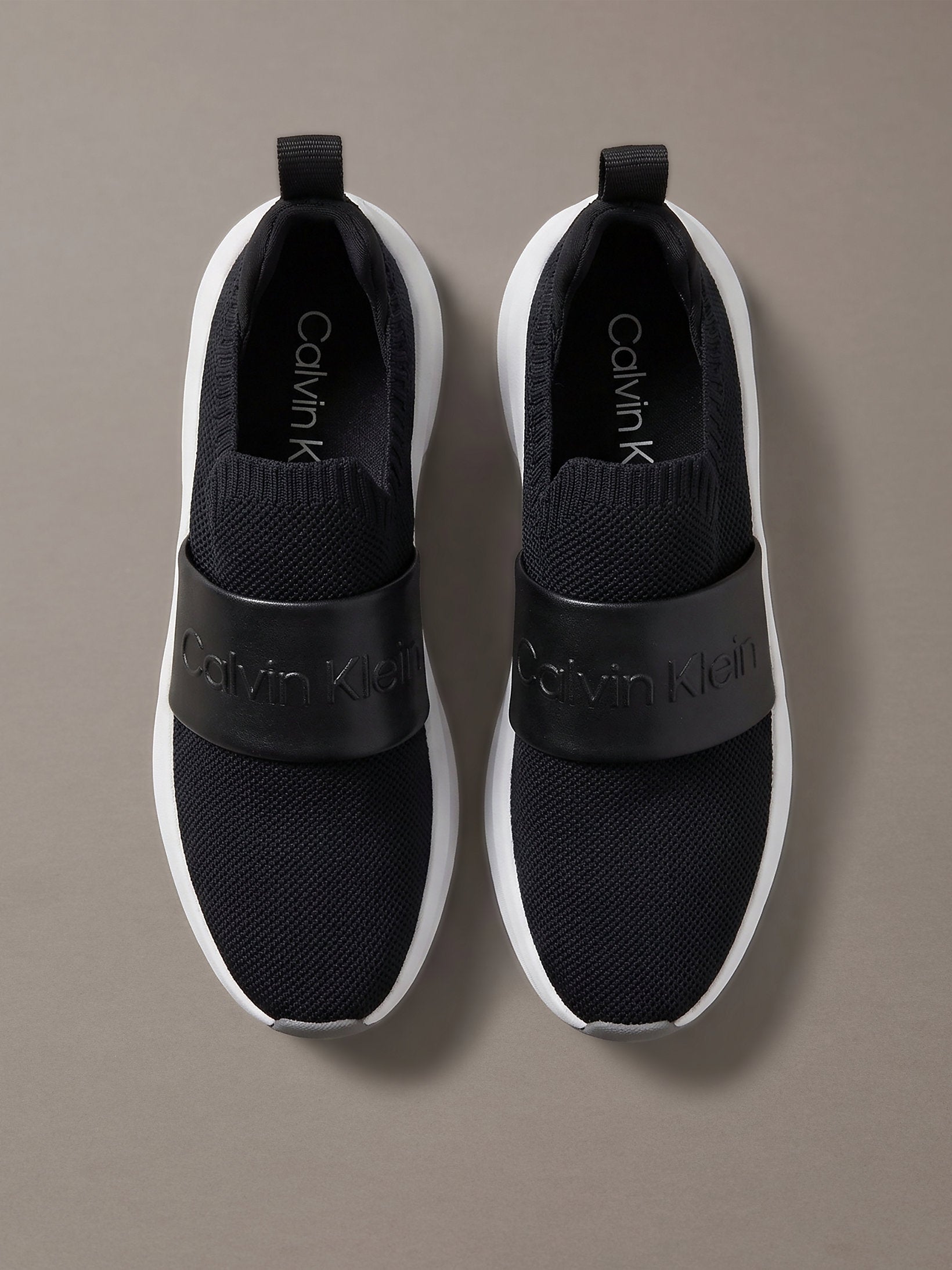 Calvin Klein Chunky Run Slipon Knit Logo Tape Shoe