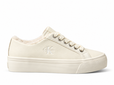 Calvin Klein Vulc Flatf Laceup Lth Fur Sneaker