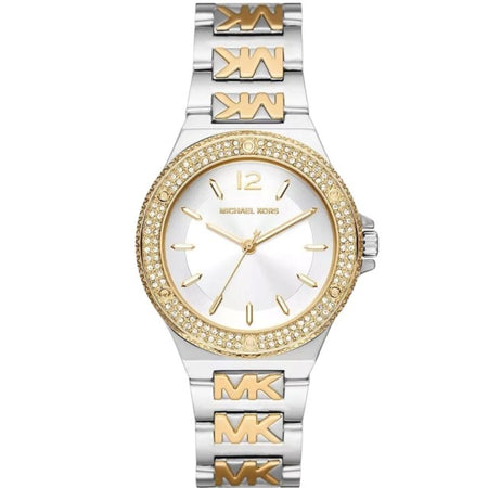 Michael Kors Lennox Pavé Two-Tone Logo Watch