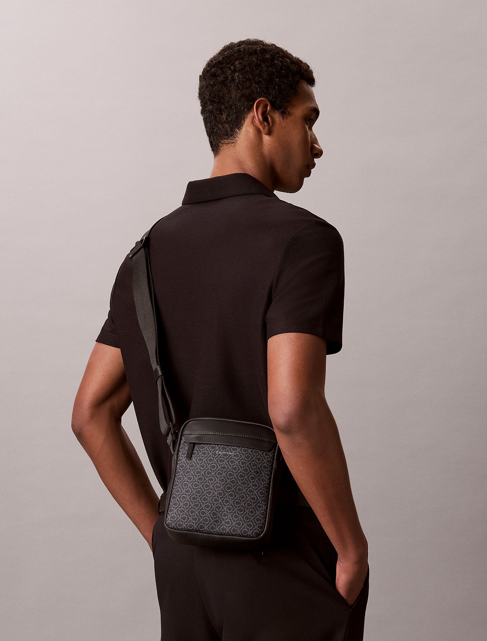 Calvin Klein Emblem Aop Coated Bag