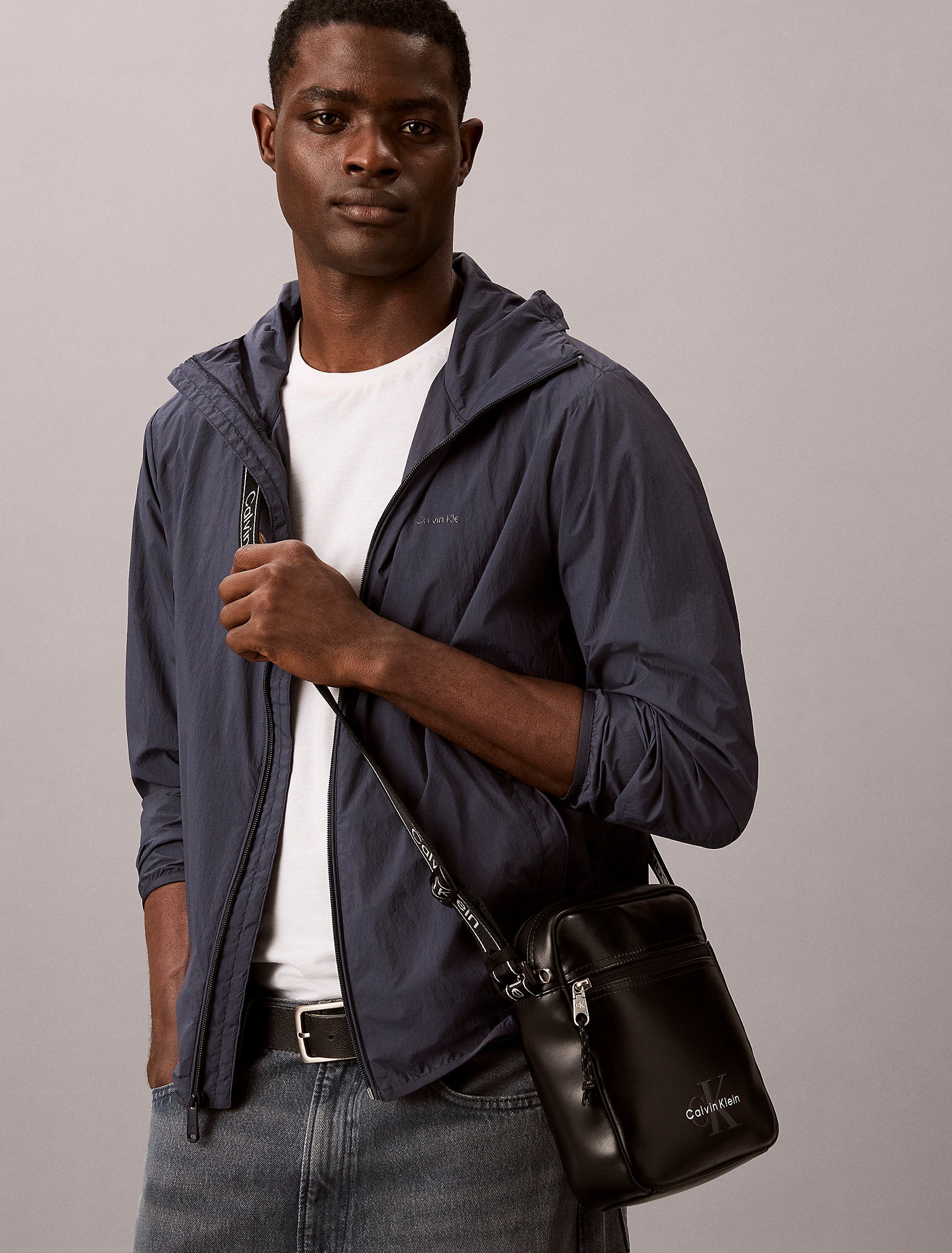 Calvin Klein Bold Logo Webbing Reporter Bag