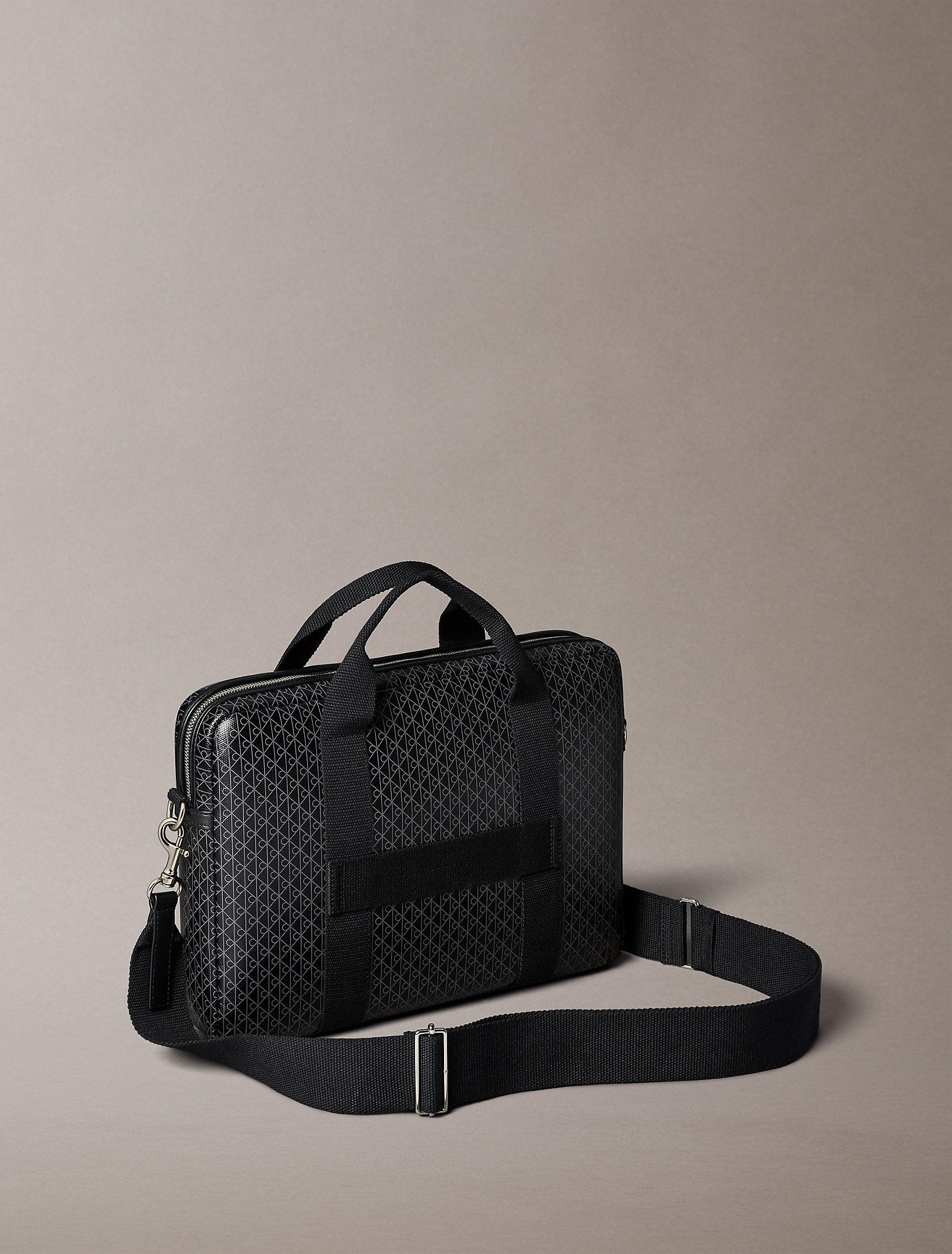 Calvin Klein Emblem Aop Coated Commuter Lapto Bag