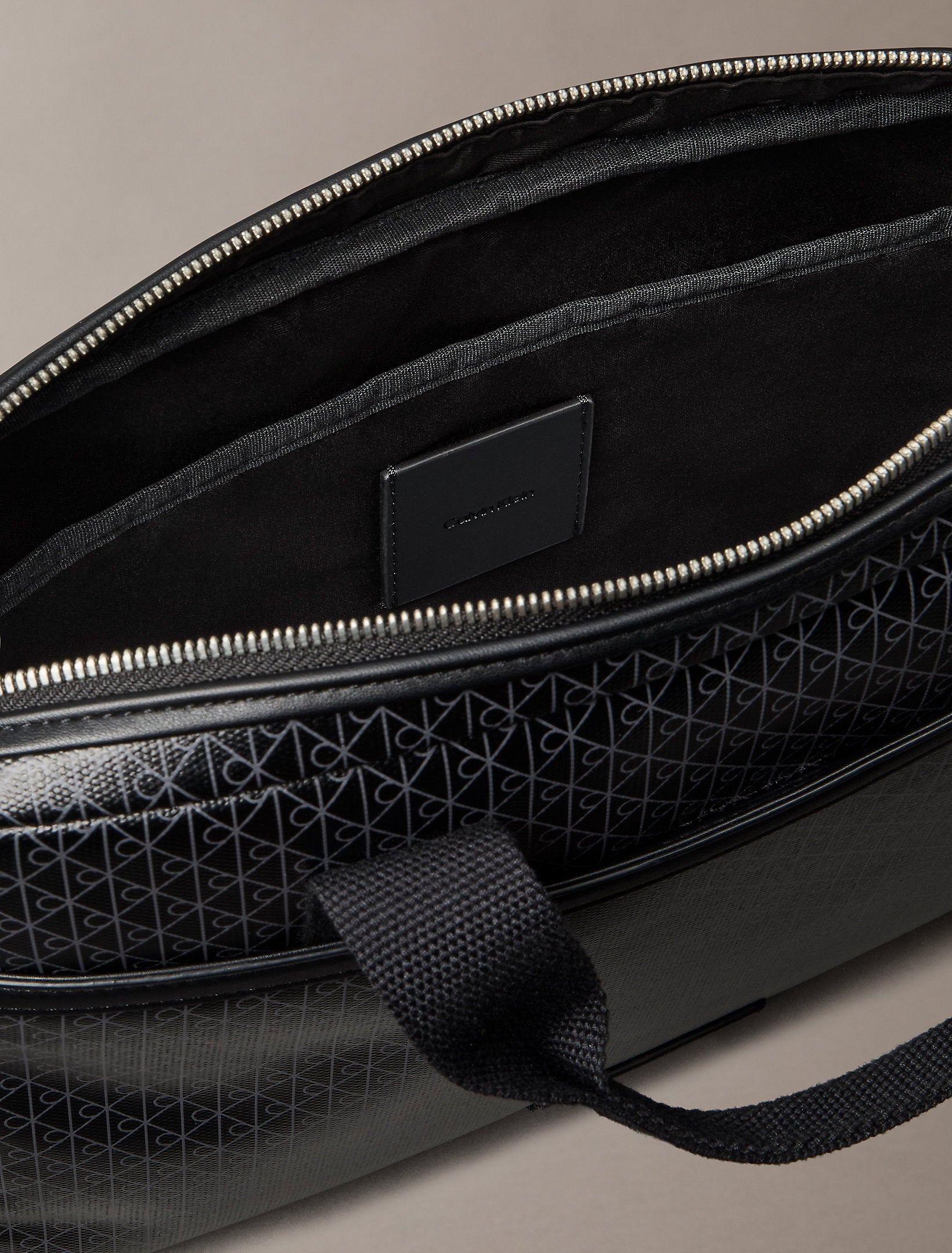 Calvin Klein Emblem Aop Coated Commuter Lapto Bag